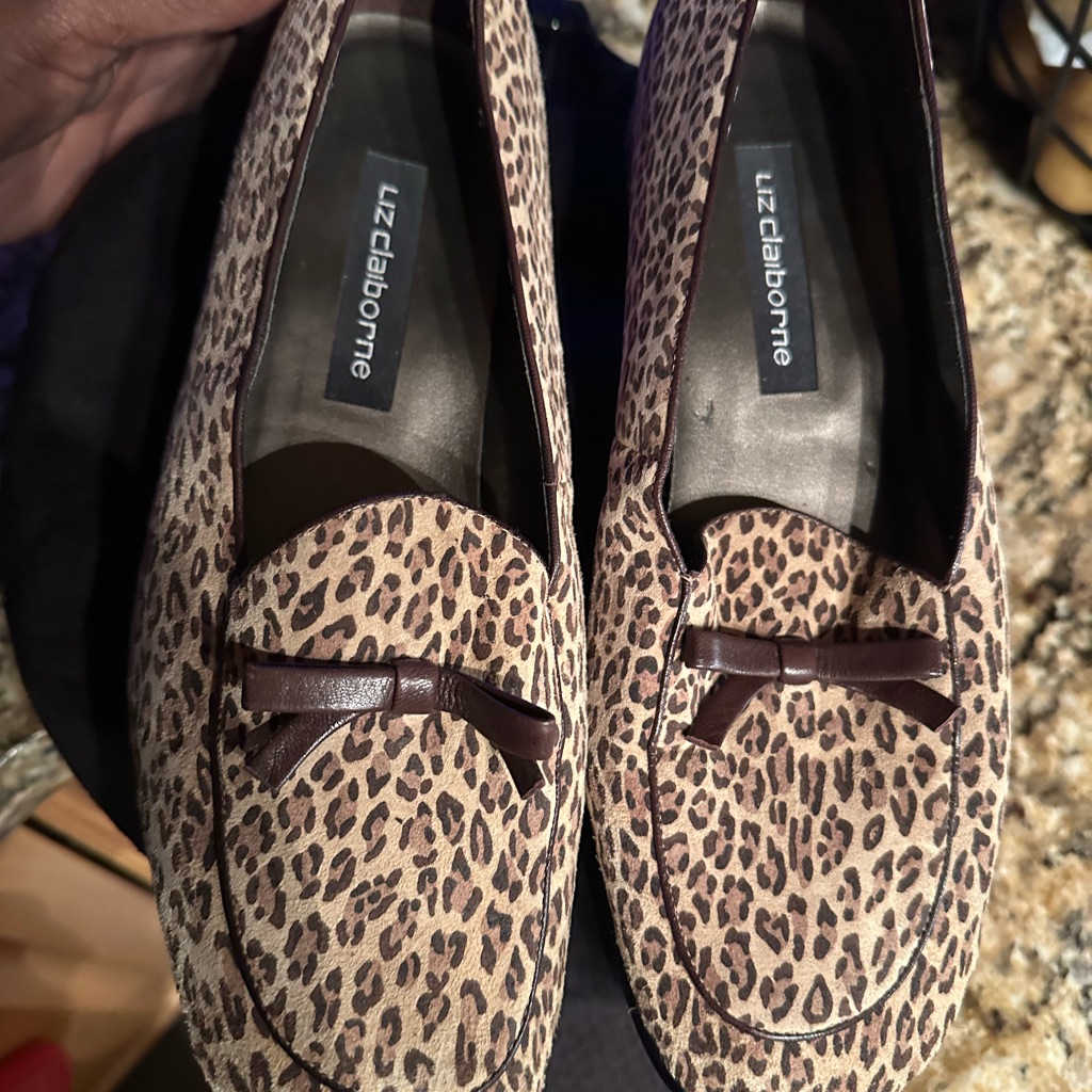 Liz Claiborne Brown Flats Leopard Print